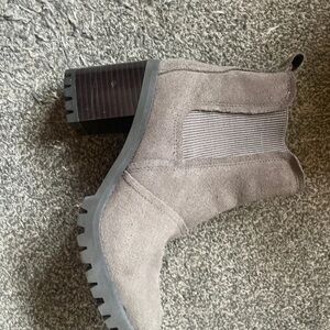 UGG Taupe Suede Heeled Boots
